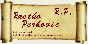 Rastko Perković vizit kartica